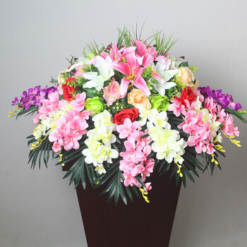 翠佳 讲台花仿真花会议室桌面摆花会议桌装饰花前台签约台假花摆件台