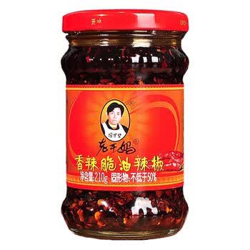 李锦记老干妈辣椒酱 香辣脆油辣椒210g拌面拌饭酱 调味品