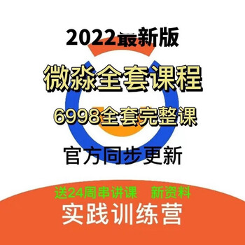 微淼商学院理财进阶实操课程6998全套理财技巧培训教程直播视频24周