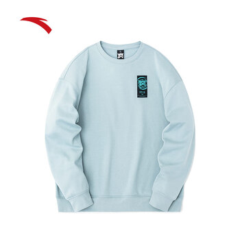 安踏男秋季套头卫衣休闲时尚百搭长袖上衣152241738n 蟹壳青-2 2xl(男