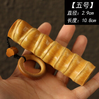 盘道 一物一拍精品纯手工精磨天然十几年多节老罗汉竹手把件龟甲竹