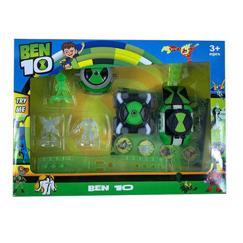 ben10手表omnitrix田小班变身少年骇客儿童玩具卡通投影发光手 045-25