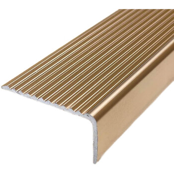 9米亮银 铝合金楼梯防滑条台阶踏步防滑条自粘金属楼梯压条护角