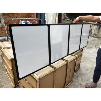 led磁吸悬挂超薄灯箱广告牌水晶灯箱显示屏点餐sn1003 黑色边框 竖版