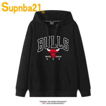supnba21芝加哥公牛队三连冠纪念卫衣篮球运动周边长袖外套连帽秋冬男