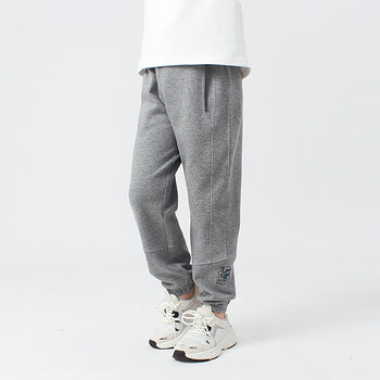 运动裤春秋款312岁中大童男孩运动长裤字母印花休闲运动卫裤灰色130cm