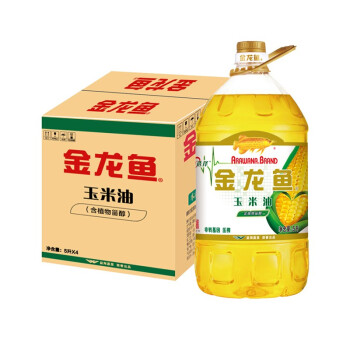 金龍魚玉米油5l*4/箱量販大桶裝食用油 植物甾醇壓榨食用油 整箱發貨