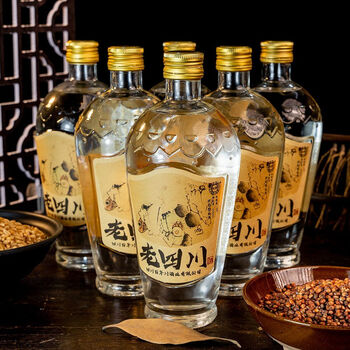 川坊老四川五粮浓香型白酒52度500ml6瓶四川产地纯粮食白酒整箱52度