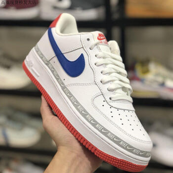 af1空军一号白蓝涂鸦低帮高版本纯白联名解构air女鞋高品质男板鞋白蓝