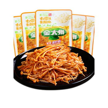 金针菇下饭小菜开袋即食香辣小零食小吃共300g金针菇15g20包