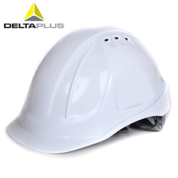 代尔塔ABS型102106增强头盔工地建筑工程头部防护防砸透气安全帽 可定制 白色
