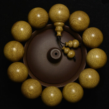 韩莹四川小叶桢楠金丝楠木手串满金丝楠木阴沉木佛珠手串20男15mm15颗