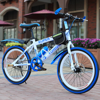 嘉宴儿童自行车6到12岁20寸变双碟刹山地学生7-15岁男女孩 20寸白蓝单