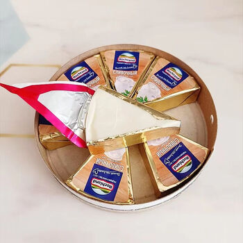 味优福 俄罗斯三角奶酪 俄罗斯进口高地牌奶酪圆盒三角西式芝士8种