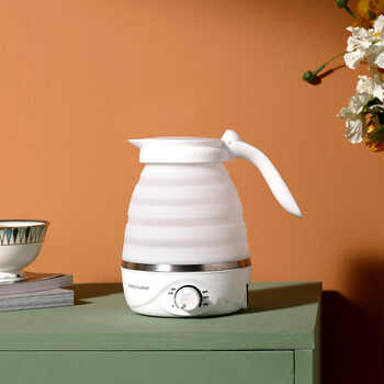 royalstar可折叠水壶旅行便携式电热水壶小型迷你宿舍烧水壶出差白色