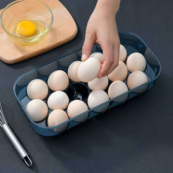 装蛋盒冰箱鸡蛋收纳盒蛋托食品保鲜盒收纳盒带盖放鸡蛋盒冰箱盒haute
