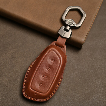 予诺真皮于2023款神兽哈弗二代大狗钥匙套23新款枭龙酷狗真皮包壳咖色