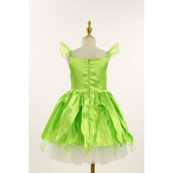 万圣节新款绿色小精灵连衣裙公主蒂安娜小叮当儿童演出服 单裙 100cm