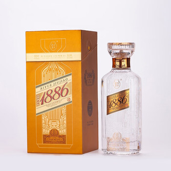 日月酒窖1886酒聚会送礼礼品商务五粮酿造固态发酵浓香型白酒45度 375