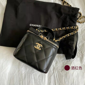 chanel香奈儿女包链条手柄小号羊皮革化妆包单肩包斜挎包多款可选 酒