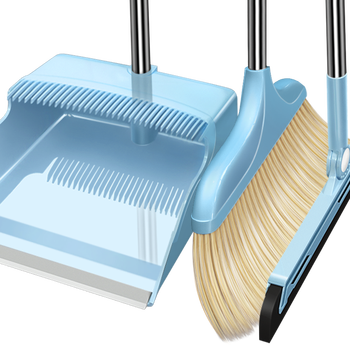利临扫把簸箕刮扫三件套组合装家用笤帚软毛扫头发畚箕不锈钢扫把防风梳齿型刮刀扫帚搓斗金色年华升级款蓝色三件套 图片价格品牌报价 京东