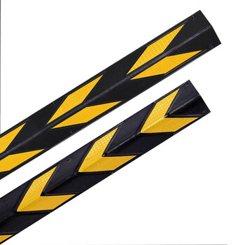 者也直角反光橡胶护角条6008010mm含螺丝车库警示防撞条停车场交通