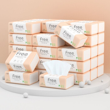 月半弯抽纸月半弯30包半年装4层300张原木抽纸整箱家用可湿水纸巾实惠