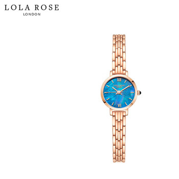 lola rose罗拉玫瑰手表女英国时尚石英女士手表蓝宝石表镜蓝贝小金表