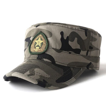 待婉八一活动帽作训帽子军训迷彩帽男士男作服训帽子学生教官作训帽子