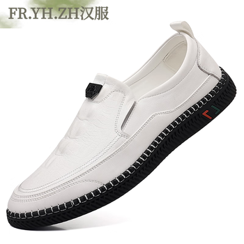fryhzh萱琪商贸部工厂直销夏季皮皮鞋软底驾车豆豆鞋时尚透气小白鞋