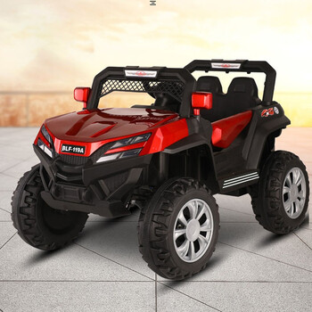 益尔乐儿童电动车汽车四轮四驱越野车可坐大人遥控玩具可充电通车男孩