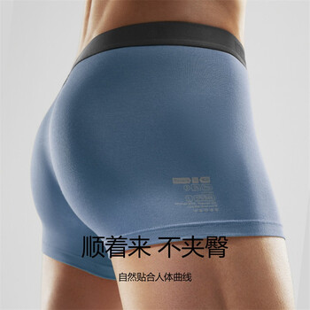 蕉内莫代尔内裤男冰丝抗菌透气运动平角裤头夏季男士内裤四角裤301P 【店长推荐】氢黑 深灰 氢蓝 XL