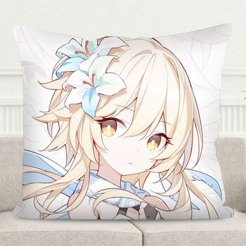 萌嘟拉原神周边抱枕刻晴甘雨神里绫华动漫靠垫可莉胡桃二次元靠枕头