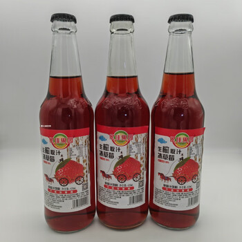 食芳溢河津特产草莓汁亿佳果园420毫升12瓶运城饮料 草莓汁420ml*12瓶