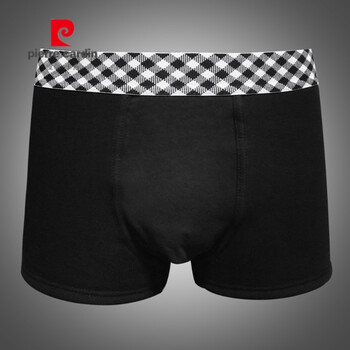 皮尔卡丹pierrecardin男士加绒内裤加毛加厚红色本命年短裤牛年保暖