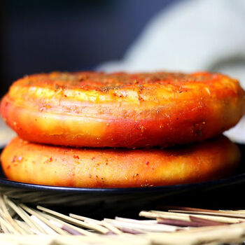 千里香馨湘源陇香福烤油馍麻辣孜然味烤馍甘肃特色烧饼白吉饼油馍饼子