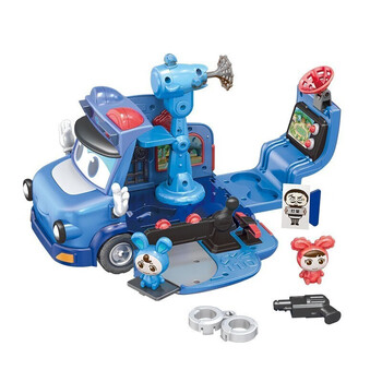 人场景套装警长警车消防车救护车男孩女孩玩具模型警长歌德ys9006b