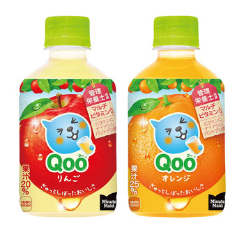 酷儿qoo日本进口qoo酷儿苹果味橙子味饮料儿童夏季果汁饮品迷你瓶280