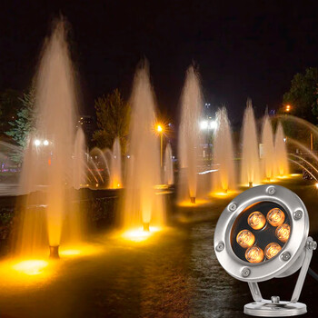 沃想水底灯led水下灯喷泉灯七彩变色泳池水景灯水池灯鱼池灯水下射灯