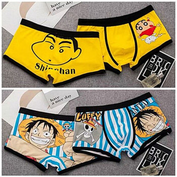 男生内裤卡通内裤男男士内裤棉卡通平角青年学生个性透气柔软四角短裤