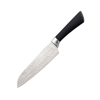 everrich 亚克力刀座压纹刀 厨房刀具6件套 不锈钢镜光蚀刻纹