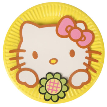 坤祥鼎盛儿园diy手工彩色纸盘贴画儿童手工粘贴制作纸盘动物材料猫咪