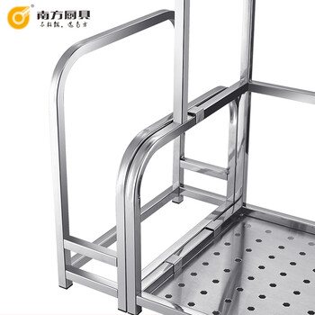 
                                        南方厨具 厨房置物架收纳架刀具架多层不锈钢储物架落地带调料架刀架砧板架 50cm置物架+砧板架 拍下送不锈钢挂钩                