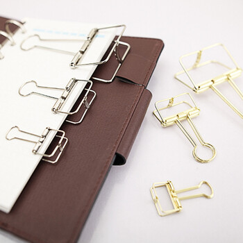 仕林轶语 长尾夹子 简约金属镂空创意文具手帐可爱彩色办公收纳燕尾夹