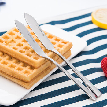 304不锈钢奶油刀牛油刀黄油刀 果酱抹刀抹油刀西餐刀具创意厨具2 细柄