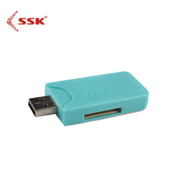 SSK飚王 SCRM053闪灵四合一读卡器 支持TF\SD\MS等手机相机卡 白色