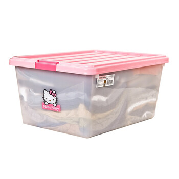 爱丽思IRIS 凯蒂猫HELLO KITTY儿童树脂收纳箱 42L 天然环保无毒无味
