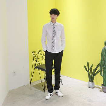 高中毕业班服夏季套装 学生学院风英伦校服套装 中学生女 男生白衬衫