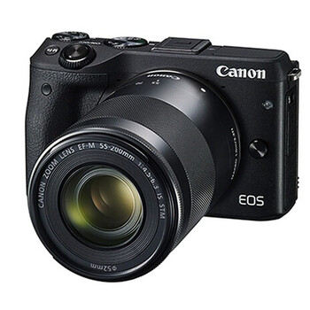 佳能（Canon）EOS M3（18-55mm f/3.5-5.6 IS STM、55-200mm f/4.5-6.3 IS STM）微型单电双头套机 黑色