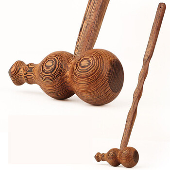 鸡翅木质按摩锤敲背锤 健身锤 敲打棒经络穴位锤子 鸡翅木(葫芦锤头)